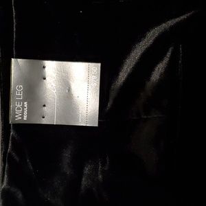 INC wide leg black velvet pants